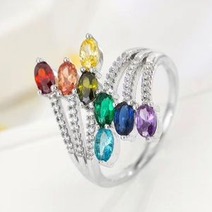 Beautiful Multicolored Rhinestone Ring